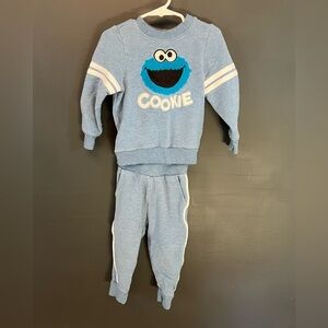 Little Sleepies Cookie Monster Sweatshirt & Jogger Set